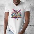 In My Fantasy Era Magic Dragon Book Men's V-Neck T-Shirt In My Fantasy Era Magic Dragon Book Men's V-Neck T-Shirt