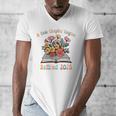 Floral Book Officially Retired 2025 A New Chapter Begins Men's V-Neck T-Shirt