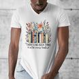 Floral Book There's No Such Thing As Too Many Book Lover Men's V-Neck T-Shirt Floral Book There's No Such Thing As Too Many Book Lover Men's V-Neck T-Shirt