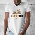 Freadom Anti Banned Books Lovers Reading Librarian Bookworm Men's V-Neck T-Shirt
