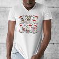 Ghost Book Reading Christmas Books Lover Teacher Kids Men's V-Neck T-Shirt