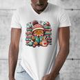 Gingerbread Reading Book Lovers Christmas Bookworm Librarian Premium Men's V-Neck T-Shirt