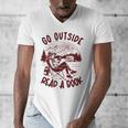 Go Outside Read a Book Vintage Bibliophiles Men's V-Neck T-Shirt