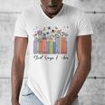 God Says I Am Floral Book Cute Christian Girl Teen Religious Men's V-Neck T-Shirt