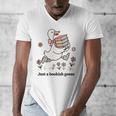 Goose With Books Cute Bookworm Reader Men's V-Neck T-Shirt Goose With Books Cute Bookworm Reader Men's V-Neck T-Shirt