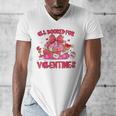Groovy All Booked For Valentines Books Pink Coquette Bow Men's V-Neck T-Shirt Groovy All Booked For Valentines Books Pink Coquette Bow Men's V-Neck T-Shirt