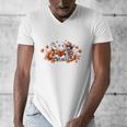 Halloween Book Lover Ghost Witch Books & Pumpkins Men's V-Neck T-Shirt