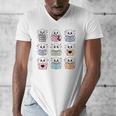 Halloween Ghosts Reading Books Pattern Spooky Kawaii Anime Men's V-Neck T-Shirt Halloween Ghosts Reading Books Pattern Spooky Kawaii Anime Men's V-Neck T-Shirt