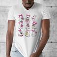 Halloween Pink Ghost Read More Books Spooky Boo Teacher Kids Men's V-Neck T-Shirt Halloween Pink Ghost Read More Books Spooky Boo Teacher Kids Men's V-Neck T-Shirt