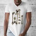 Hip And Leg Bones Book Print Vintage Human Bones Men's V-Neck T-Shirt Hip And Leg Bones Book Print Vintage Human Bones Men's V-Neck T-Shirt