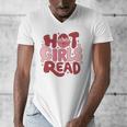Hot Girls Read Book Lover Feminist Reader Premium Tri-Blend Men's V-Neck T-Shirt
