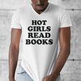 Hot Girls Read Books Lover Bookworm Librarian Book Reading Men's V-Neck T-Shirt