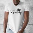 I'd Rather Be Reading Book Lover Bookworm Reading Men's V-Neck T-Shirt I'd Rather Be Reading Book Lover Bookworm Reading Men's V-Neck T-Shirt