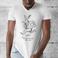 I'm Late I'm Late Rabbit From Alice Wonderland Book Men's V-Neck T-Shirt