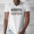 Introverted But Well-Read Book Lover Men's V-Neck T-Shirt