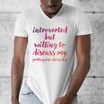 Introverted Willing To Discuss Portuguese Sheepdog Introvert Men's V-Neck T-Shirt
