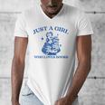 Just a Girl Who Loves Books Book Lover Bookish Men's V-Neck T-Shirt Just a Girl Who Loves Books Book Lover Bookish Men's V-Neck T-Shirt