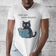 Just One More Chapter Bookworm Cat Book Lover Men's V-Neck T-Shirt