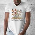 Just One More Chapter Open Book Flowers Men's V-Neck T-Shirt Just One More Chapter Open Book Flowers Men's V-Neck T-Shirt