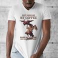 Just Pour Me My Coffee Hand Me My Book And Slowly Back Away Premium Men's V-Neck T-Shirt Just Pour Me My Coffee Hand Me My Book And Slowly Back Away Premium Men's V-Neck T-Shirt