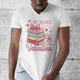 Librarian Books Are My Valentine Teacher Valentines Teach Men's V-Neck T-Shirt