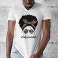Librarian Teacher Messy Bun Life Book Library Back To School Men's V-Neck T-Shirt