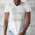 Library Card Vintage Book Due Date Bookish Rainbow Reading Men's V-Neck T-Shirt