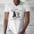 Life Better With 2 Cats Books Kitten Kitty Women Girls Kids Men's V-Neck T-Shirt