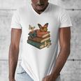 Life Is Better With Butterflies And Books Cute Butterfly Men's V-Neck T-Shirt