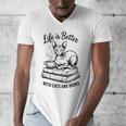 Life Is Better With Cats & Books Sphynx Cat Mom Women Men's V-Neck T-Shirt