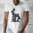 Men Pixel Art Geometric Book Human Drawing Graphic Men Men's V-Neck T-Shirt