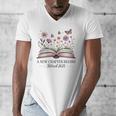 a New Chapter Begins Retired 2025 Floral Book Retirement Men's V-Neck T-Shirt a New Chapter Begins Retired 2025 Floral Book Retirement Men's V-Neck T-Shirt
