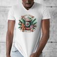 North Pole Book Club Books Reading Mug Gingerbread Men's V-Neck T-Shirt North Pole Book Club Books Reading Mug Gingerbread Men's V-Neck T-Shirt