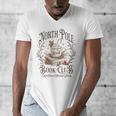 North Pole Book Club Christmas Xmas Hot Cocoa Bookish Men's V-Neck T-Shirt North Pole Book Club Christmas Xmas Hot Cocoa Bookish Men's V-Neck T-Shirt