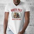 North Pole Book Club Hot Cocoa Bookworm Christmas Xmas Men's V-Neck T-Shirt