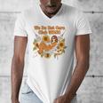 We Do Not Care Club WDNC Reading Book Boho Floral Men's V-Neck T-Shirt
