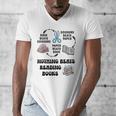 Nothing Beats Reading Rock Paper Scissors Reader Book Lover Men's V-Neck T-Shirt