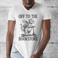 Off To The Bookstore Reading Bookworm Men's V-Neck T-Shirt