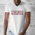 All Peopled Out Introvert Joke Sarcastic Quote Premium Tri-Blend Men's V-Neck T-Shirt