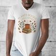 Plants Books And Coffee Nature Leaves Reading Book Lover Premium Tri-Blend Men's V-Neck T-Shirt