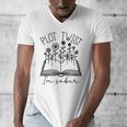 Plot Twist I'm Sober Women's Sobriety Book Reading Literary Men's V-Neck T-Shirt
