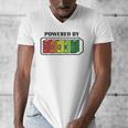 Powered By Books Bookworm Librarian Reading Men's V-Neck T-Shirt