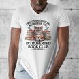 Proud Introverted Book Club Anti Social Reader Pet Cat Men's V-Neck T-Shirt Proud Introverted Book Club Anti Social Reader Pet Cat Men's V-Neck T-Shirt