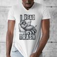 Racoon Reading Spicy Smutty Book Booktok I Read Trashy Books Men's V-Neck T-Shirt Racoon Reading Spicy Smutty Book Booktok I Read Trashy Books Men's V-Neck T-Shirt