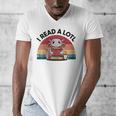 I Read Alotl Axolotl Retro Reading Books Lover Vintage Men's V-Neck T-Shirt I Read Alotl Axolotl Retro Reading Books Lover Vintage Men's V-Neck T-Shirt