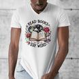Read Books Be Kind Stay Weird Dragon Book Lover Men's V-Neck T-Shirt