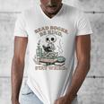 Read Books Be Kind Stay Weird Skeleton Reading Book Lover Men's V-Neck T-Shirt Read Books Be Kind Stay Weird Skeleton Reading Book Lover Men's V-Neck T-Shirt