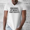 Read Books Lift Weights Fight Fascists Premium Tri-Blend Men's V-Neck T-Shirt Read Books Lift Weights Fight Fascists Premium Tri-Blend Men's V-Neck T-Shirt