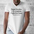 Read Books Lift Weights Fight Fascists Vintage Men's V-Neck T-Shirt Read Books Lift Weights Fight Fascists Vintage Men's V-Neck T-Shirt
