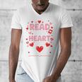 Read Your Heart Out Valentine Reading Book Lover Teacher Premium Tri-Blend Men's V-Neck T-Shirt